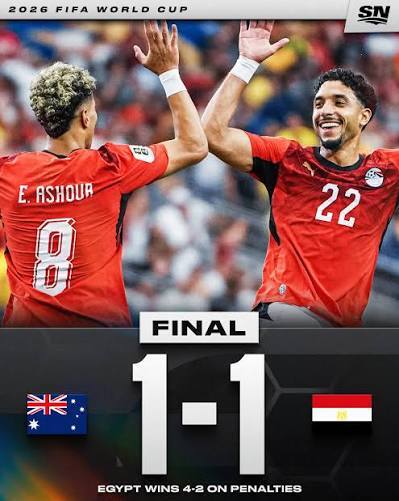 Egypt beats Australia, qualifies for new Round of 16 2 Egypt beats Australia, qualifies for new Round of 16