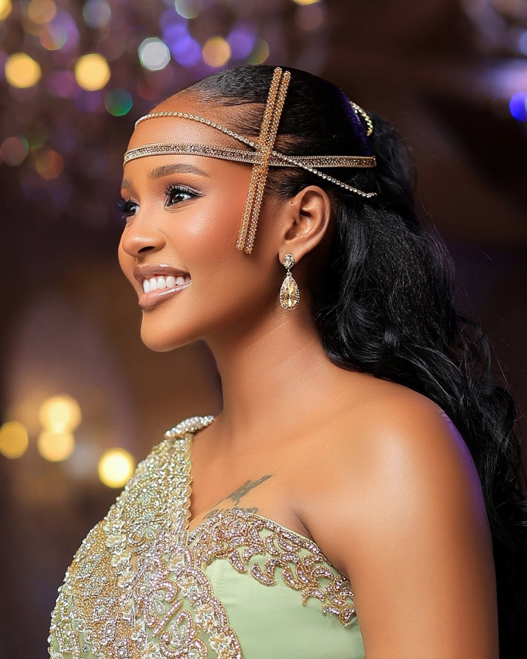 A Pass marries Alicia secretly in Traditional Ceremony 11 Alicia Bagonza bride wedding photos alone